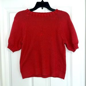 Anne Taylor LOFT Burnt Orange Short Sleeve Sweater